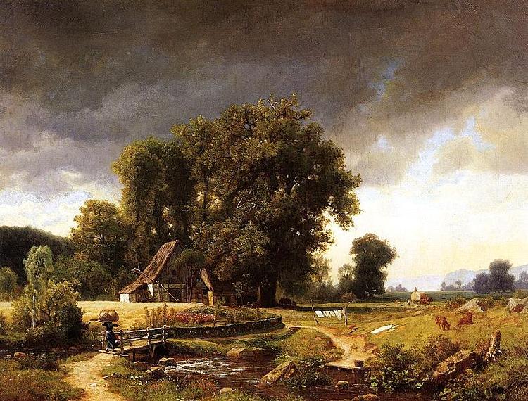 Albert Bierstadt Westphalian_Landscap oil painting image